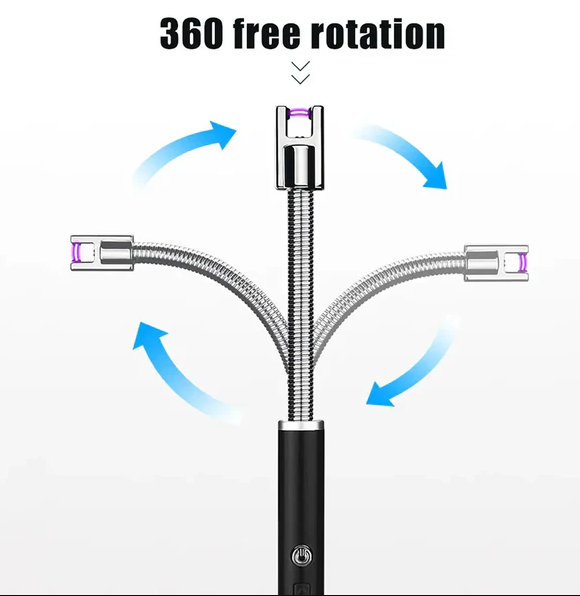 Portable USB Arc Lighter – Rechargeable with LED Battery Display