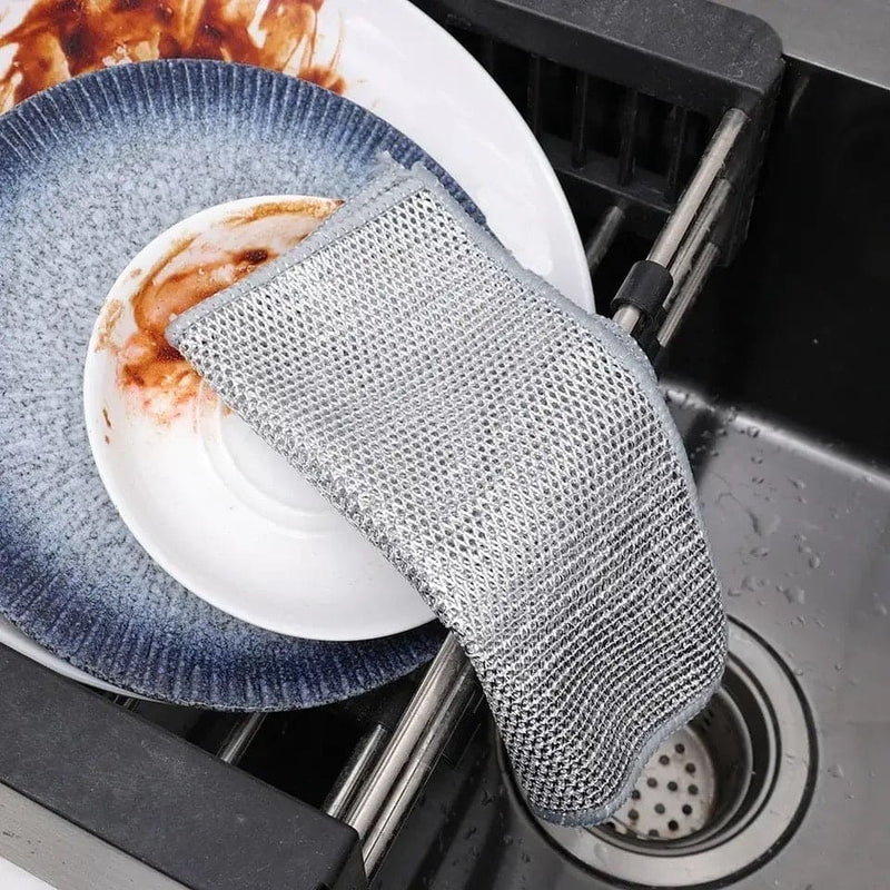 Dish Washing Cleaning Cloth | Wire Dish Washing Rugs For Wet And Dry, Metal Wire Dish Towels For Kitchen